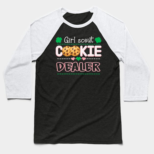 Cookie Dealer Scout for Girls Funny Scouting Family Matching Baseball T-Shirt by Cristian Torres